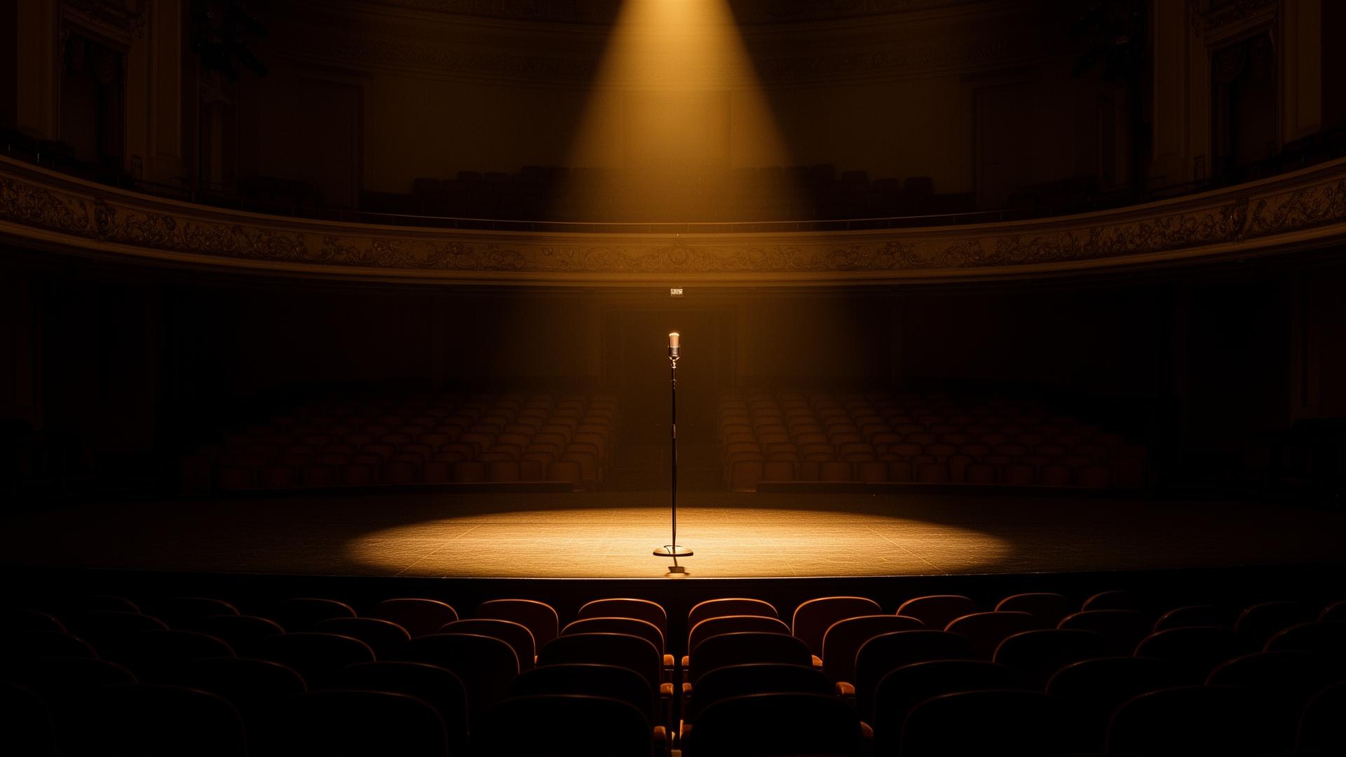 Palco di teatro illuminato