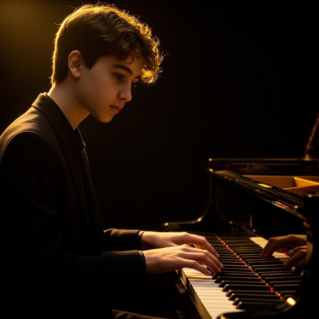 Giovane pianista jazz